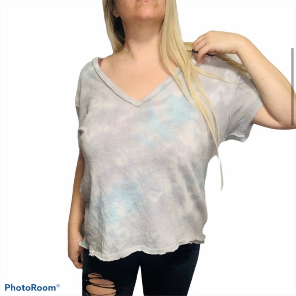 Free People Grey Storm Combo V Neck